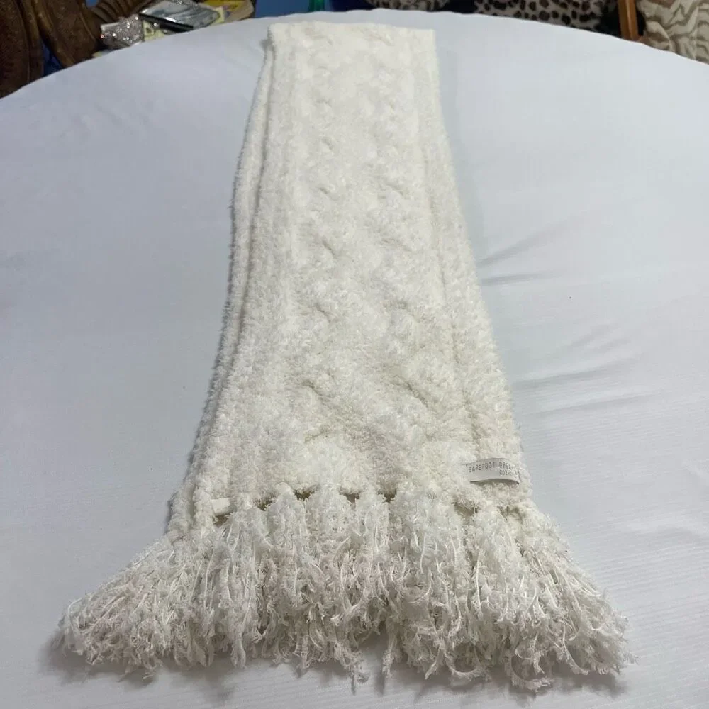 Barefoot Dreams Cozy Chic White Scarf